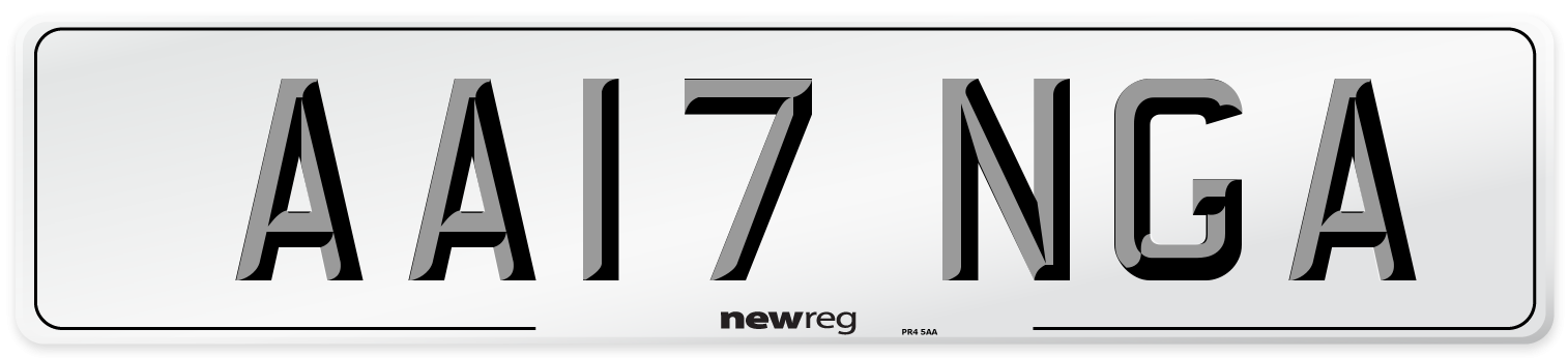 AA17 NGA Number Plate from New Reg